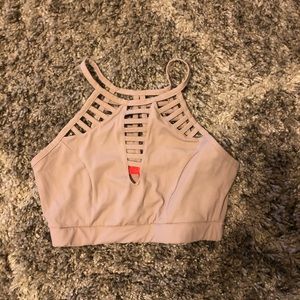 Tan sports bra